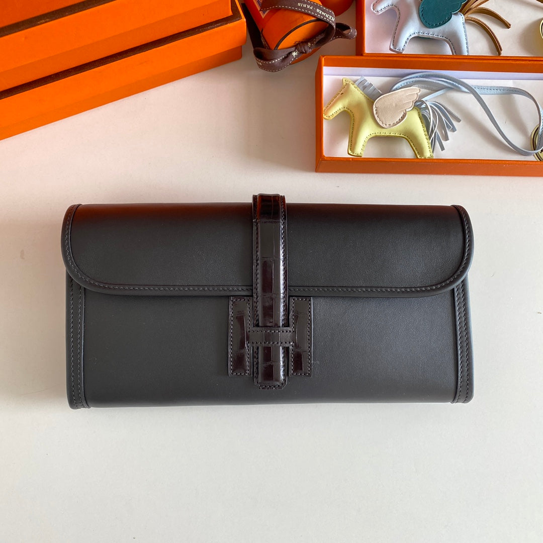 H*M Jige Elan 29 Clutch Calfskin Lizard Skin ( days of production)