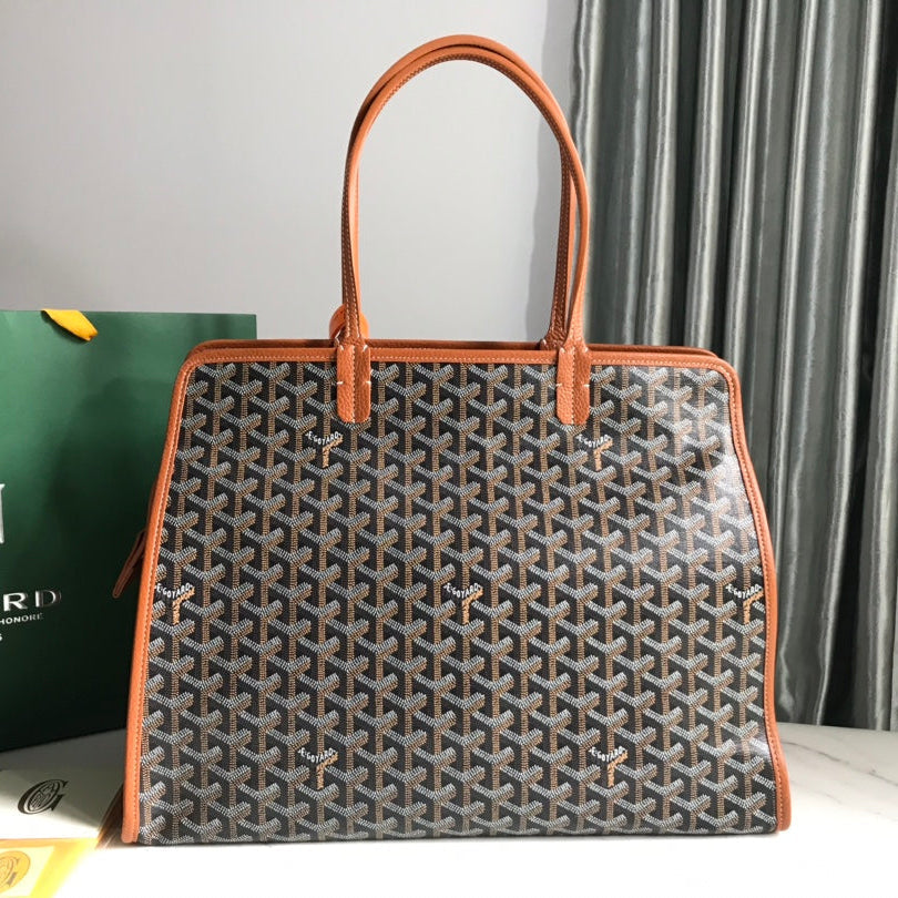 HARDY BAG G*yardine CANVAS TAURILLON LEATHER TRIM