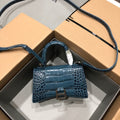 B*lenciaga Hourglass bag crocodile skin