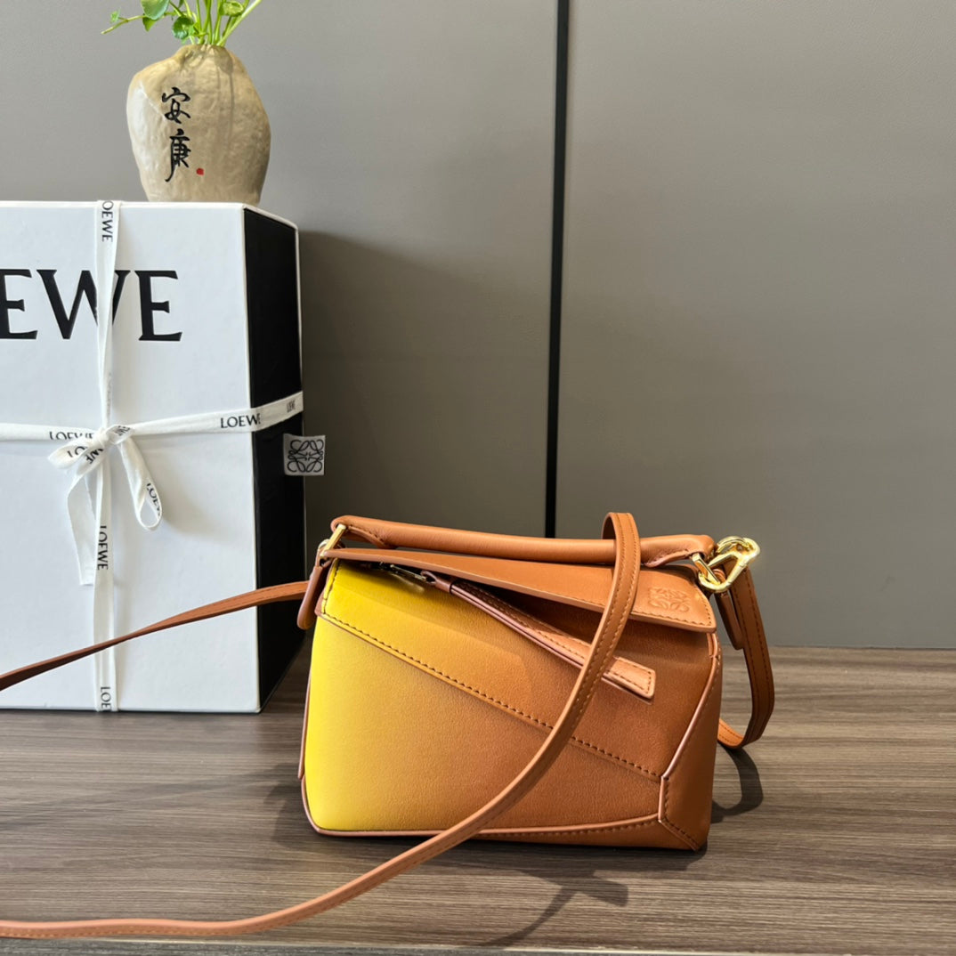 Puzzle bag soft grained calfskin