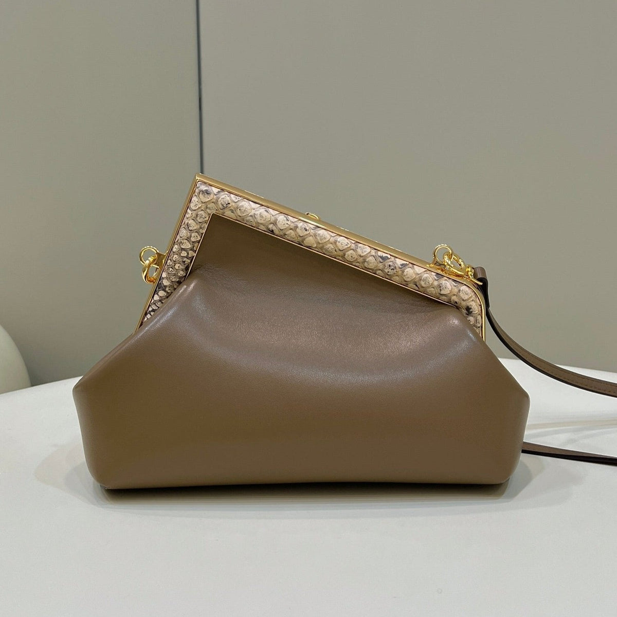 F*ndi FIRST LEATHER BAG EXOTIC DETAILS