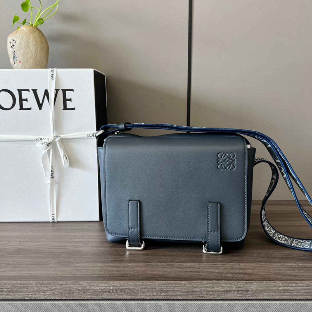 L*ew Military Leather Messager Bag