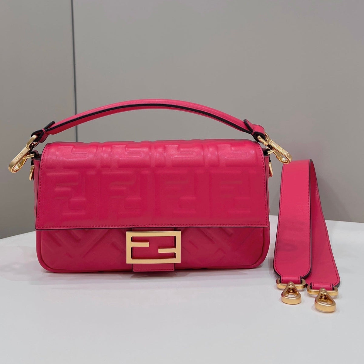 Baguette Lambskin Gold Hardware