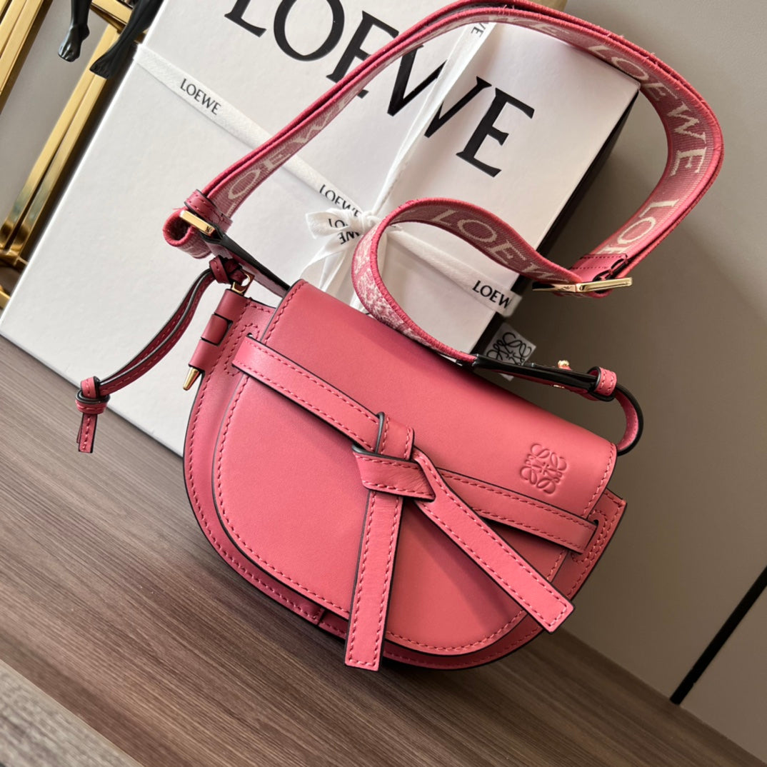 Gate Dual bag soft calfskin jacquard smooth caflskin