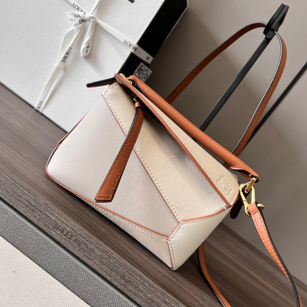 Puzzle bag soft grained calfskin
