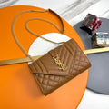 Y*S*L Envelope Bag Embossed Leather