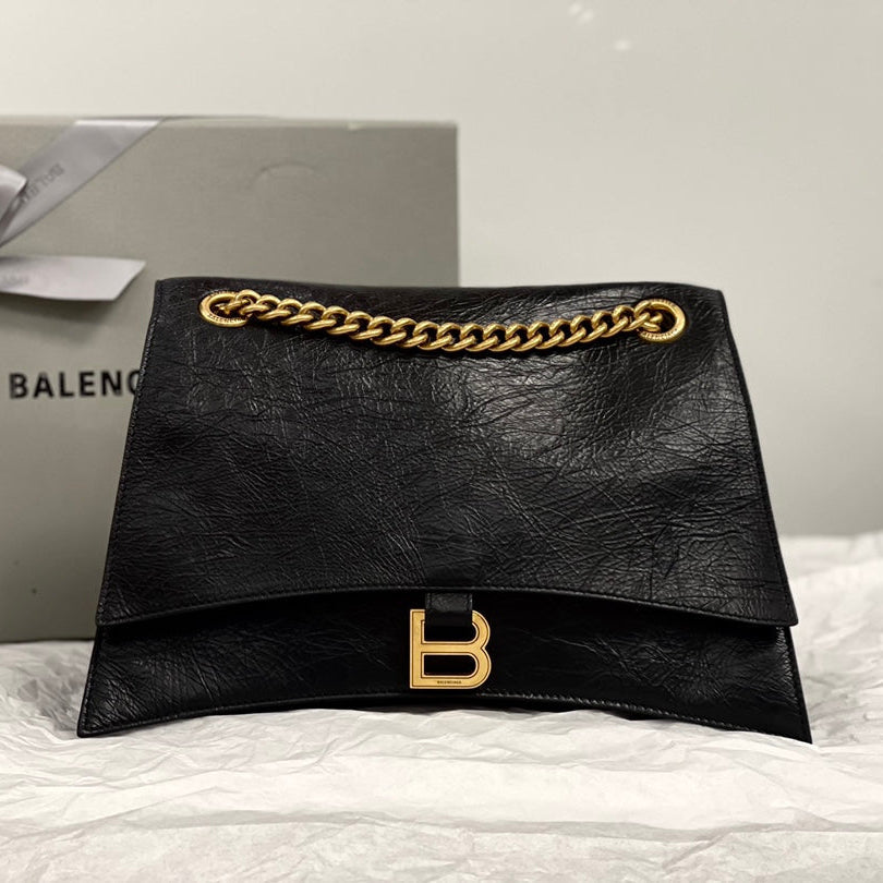 CRUSH CHAIN BAG CRUSHED CALFSKIN GOLD HARDWARE