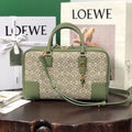 L*E AMAZONA BAG CALFSKIN MONOGRAM FABRIC