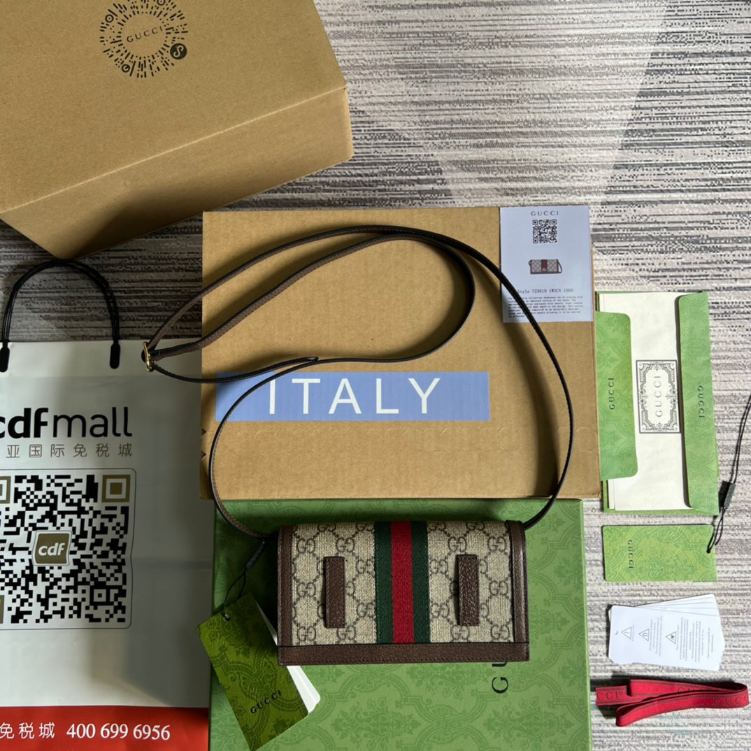 OPHIDIA BAG CALFSKIN CANVAS
