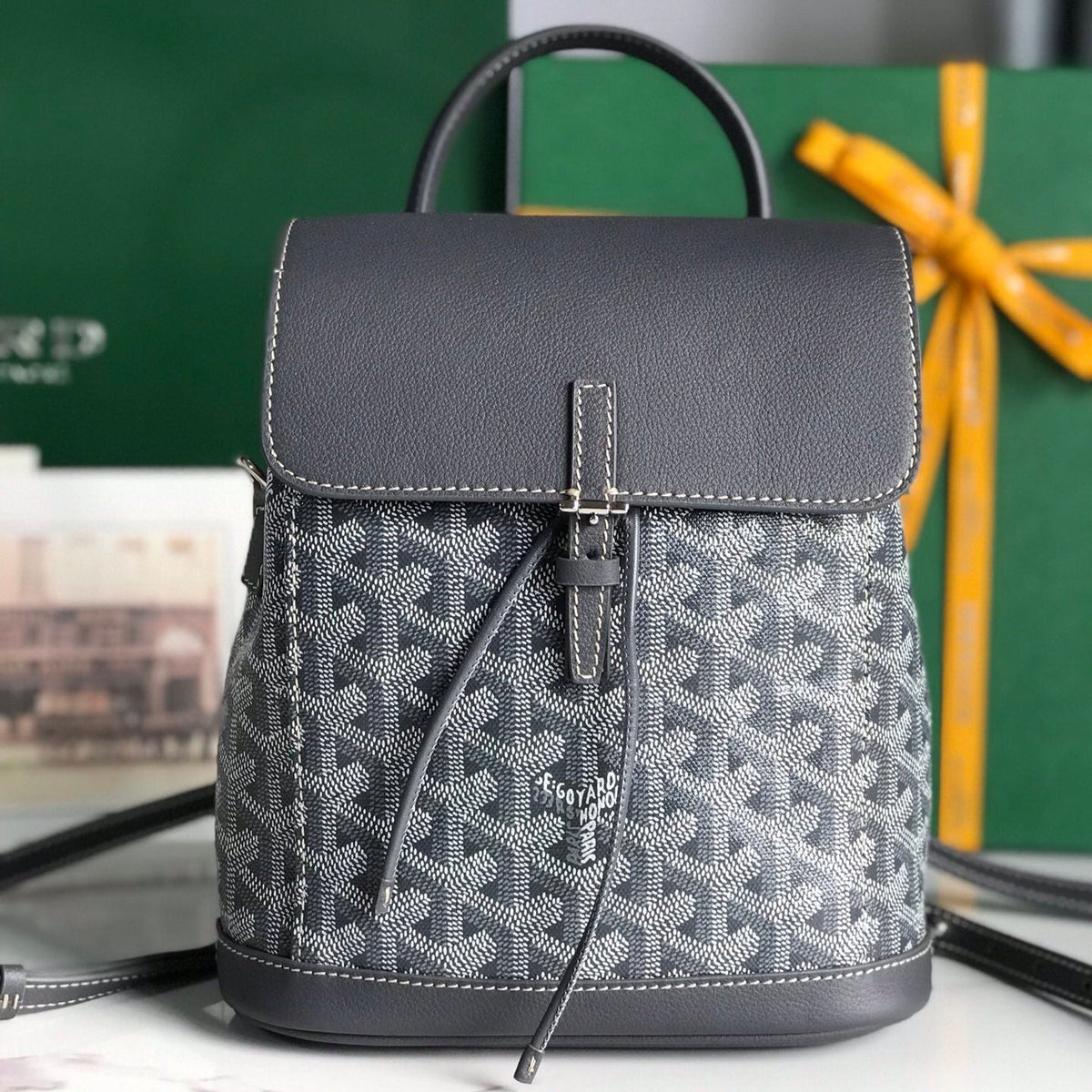 ALPIN BACKPACK LAMBSKIN G*yardine CANVAS