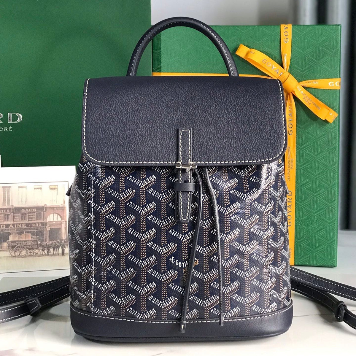 ALPIN BACKPACK LAMBSKIN G*yardine CANVAS