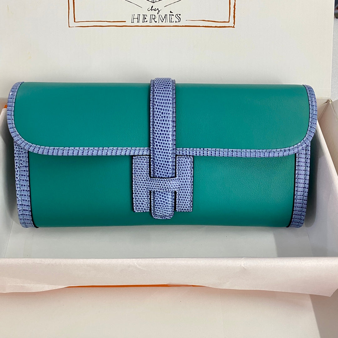 H*M Jige Elan 29 Clutch Calfskin Lizard Skin ( days of production)
