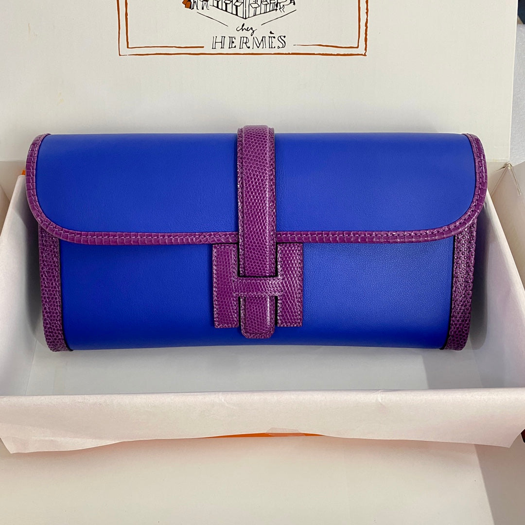 H*M Jige Elan 29 Clutch Calfskin Lizard Skin ( days of production)