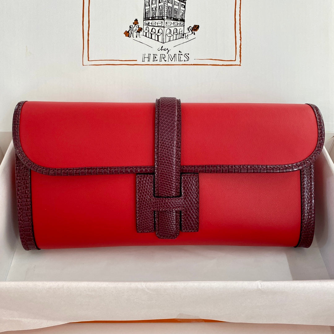 H*M Jige Elan 29 Clutch Calfskin Lizard Skin ( days of production)