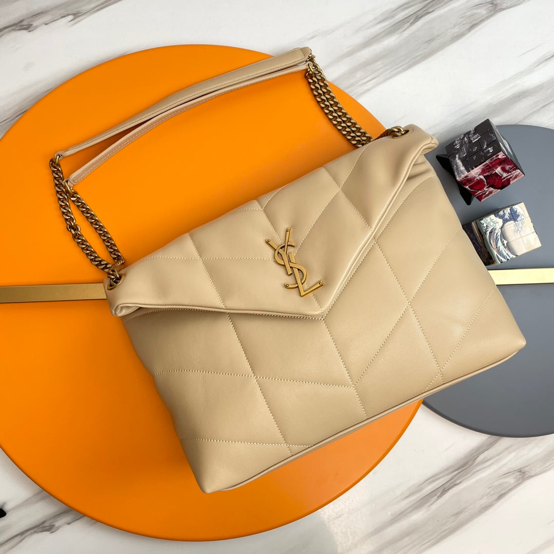 Y*S*L Loulou Puffer Bag Glossy Leather