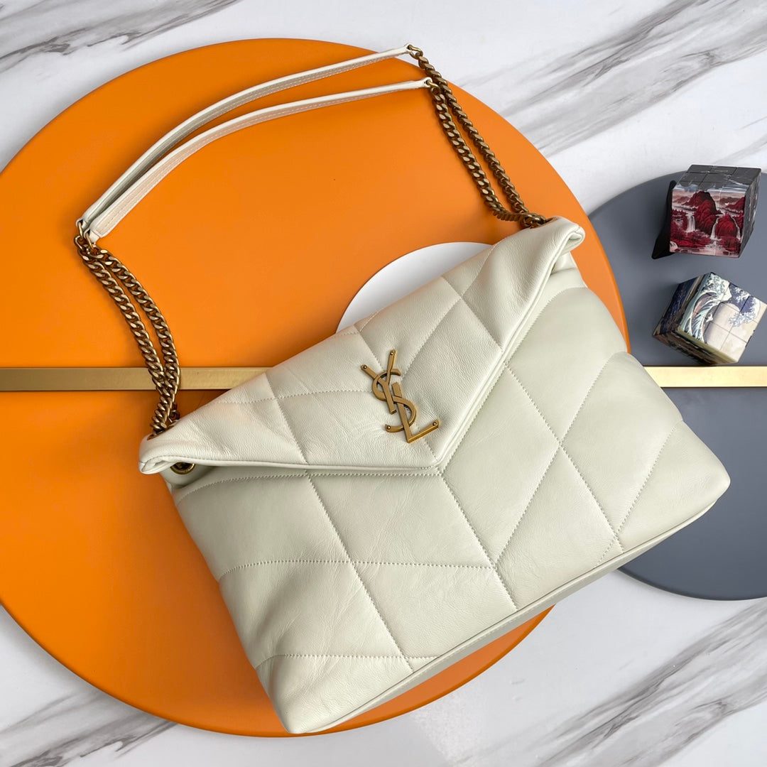 Y*S*L Loulou Puffer Bag Glossy Leather