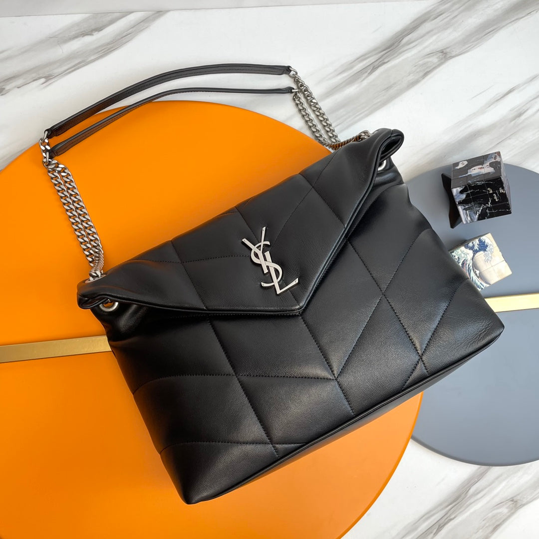 Y*S*L Loulou Puffer Bag Glossy Leather