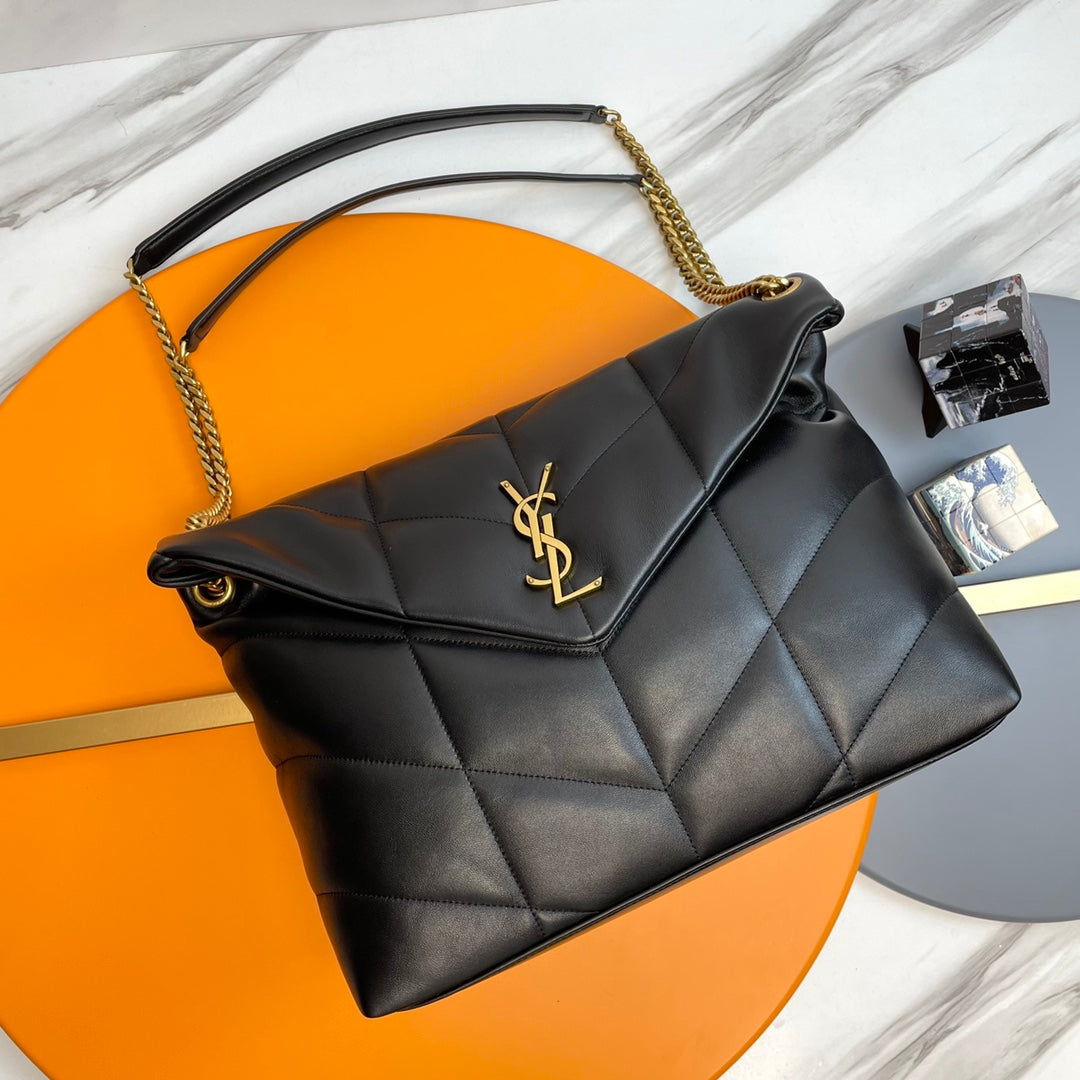 Y*S*L Loulou Puffer Bag Glossy Leather