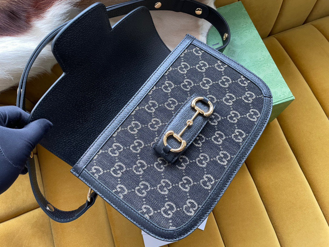 G*G HORSEBIT 1955 SADDLE BAG CANVAS CALFSKIN