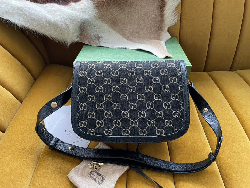 G*G HORSEBIT 1955 SADDLE BAG CANVAS CALFSKIN
