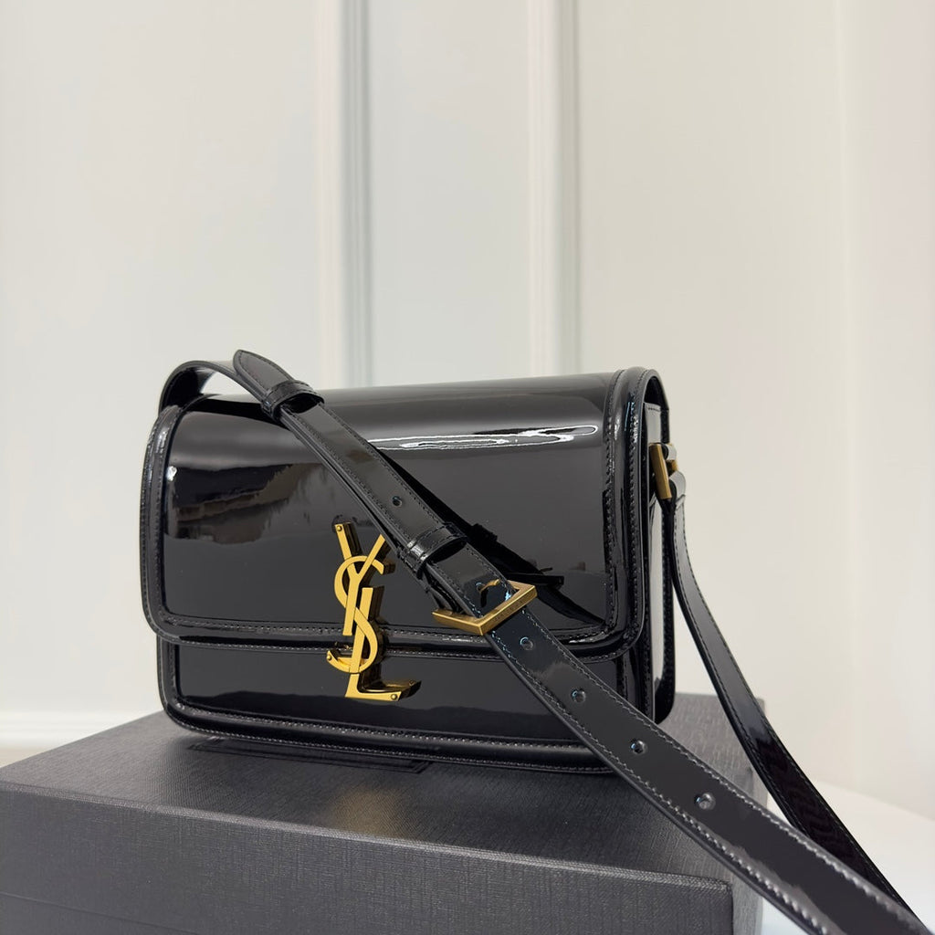 Y*S*L Solferino Satchel Bag Patent Leather