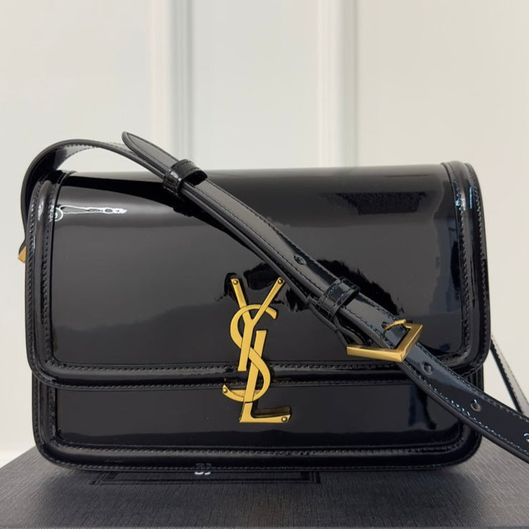 Y*S*L Solferino Satchel Bag Patent Leather