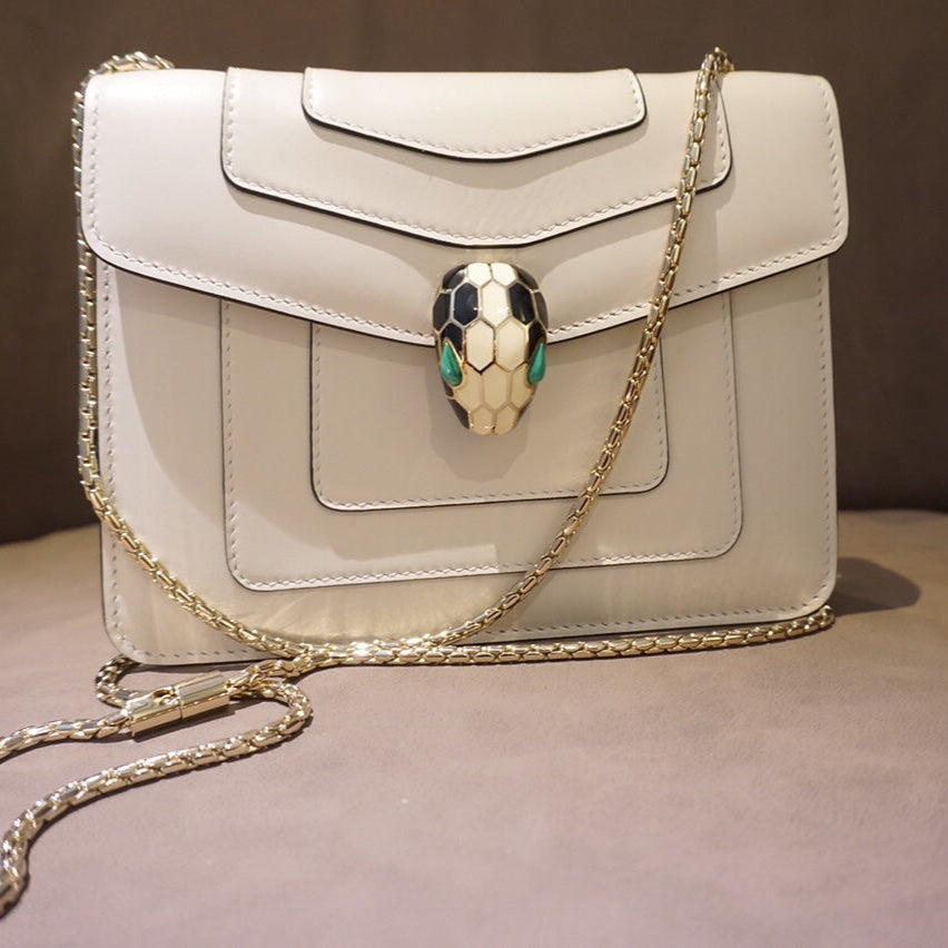 B*V*L Serpenti Forever Crossbody Cafskin GHW