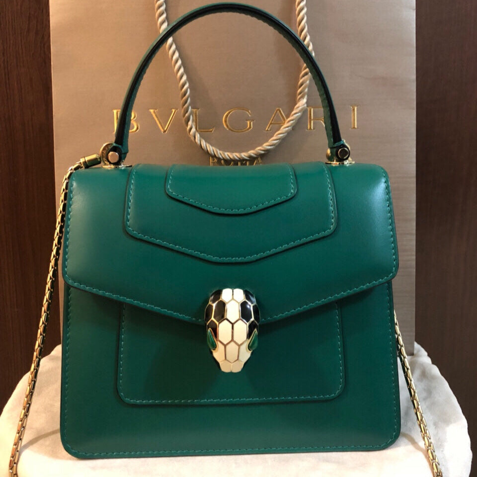 B*V*L Serpenti Forever Top Handle Bag Calfskin GHW