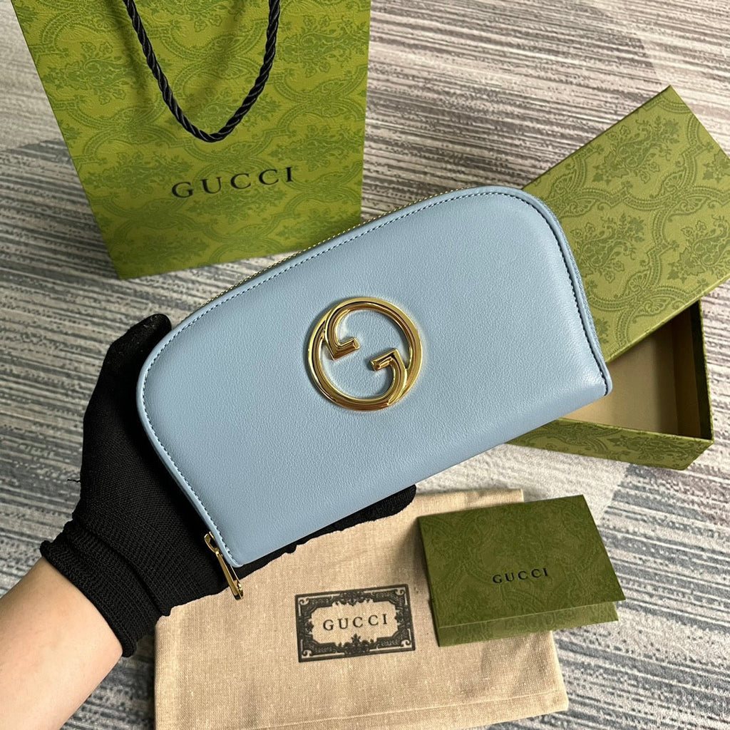 G*G BLONDIE FULL ZIP WALLET CALFSKIN