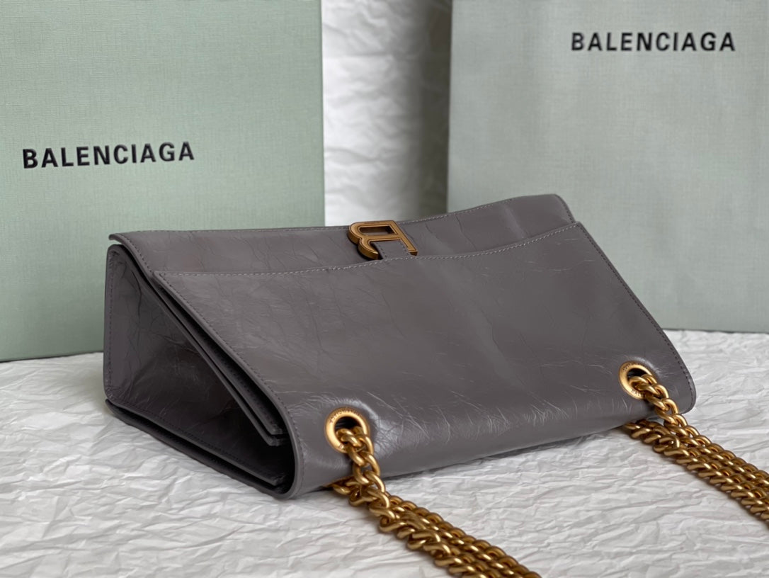 CRUSH CHAIN BAG CRUSHED CALFSKIN GOLD HARDWARE