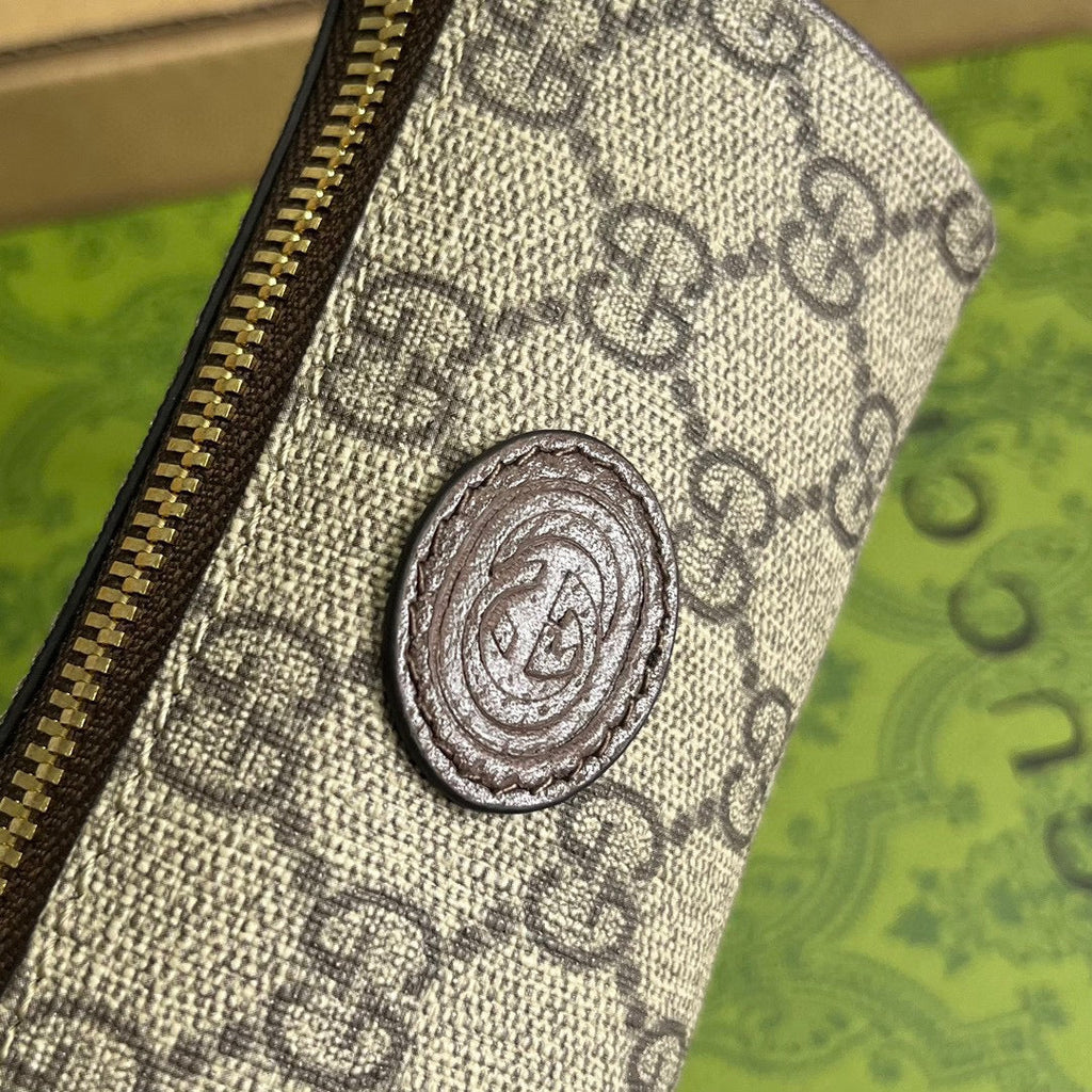 G*G MINI 12 BUCKET BAG IN BEIGE CANVAS