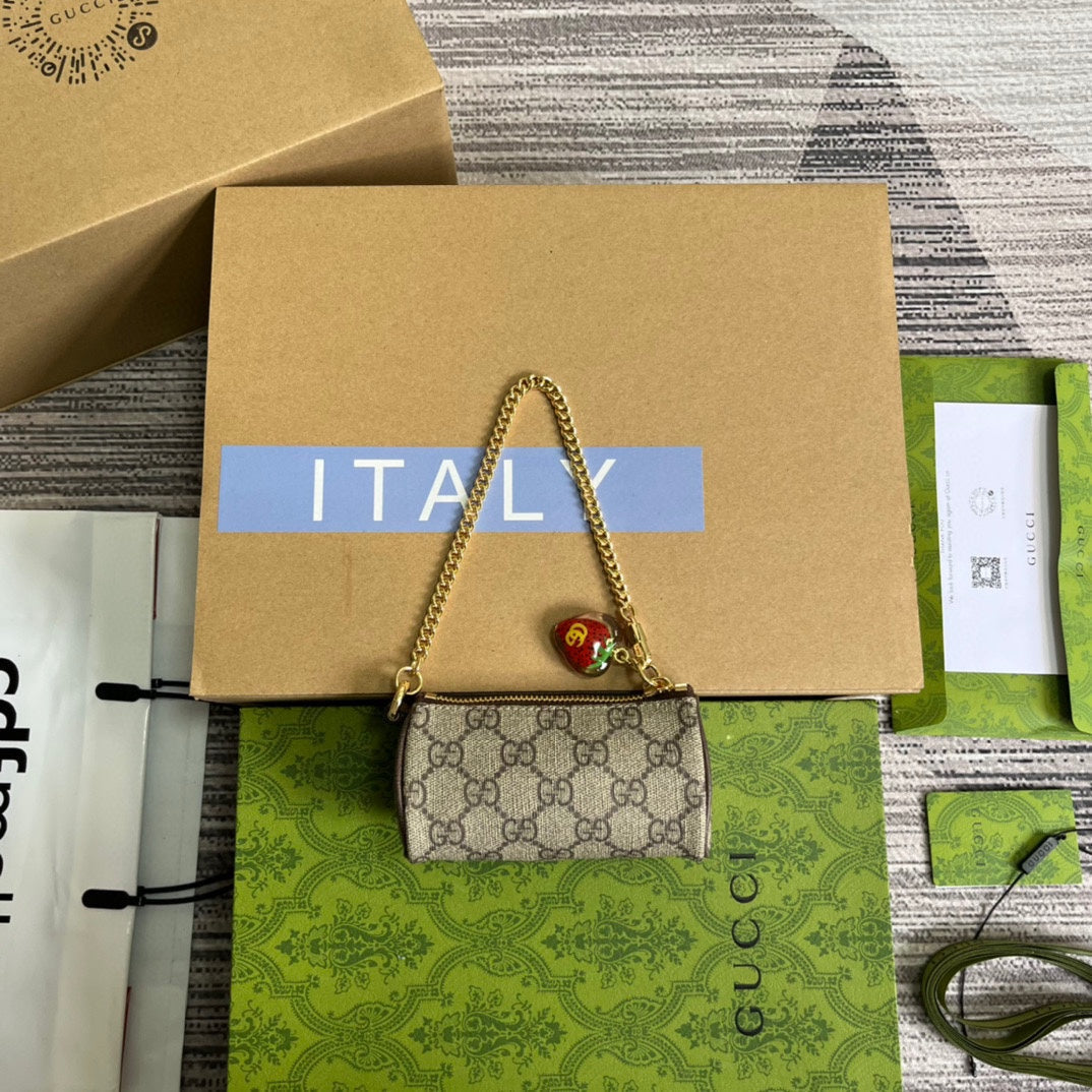 G*G MINI 12 BUCKET BAG IN BEIGE CANVAS