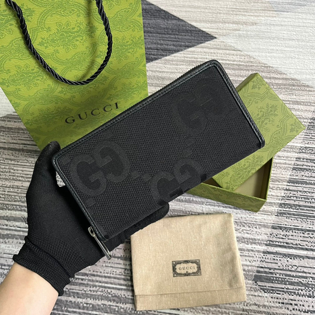 G*G LONG WALLET 19 IN BLACK CANVAS