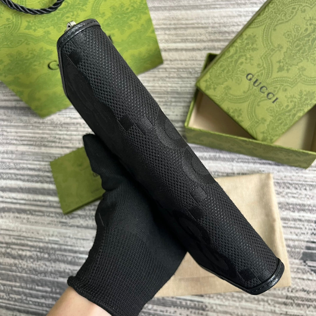G*G LONG WALLET 19 IN BLACK CANVAS