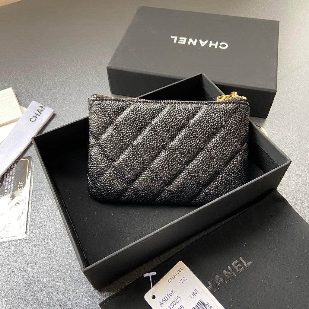 C*C A50168 Keyring Cardholder Black Caviar GHW