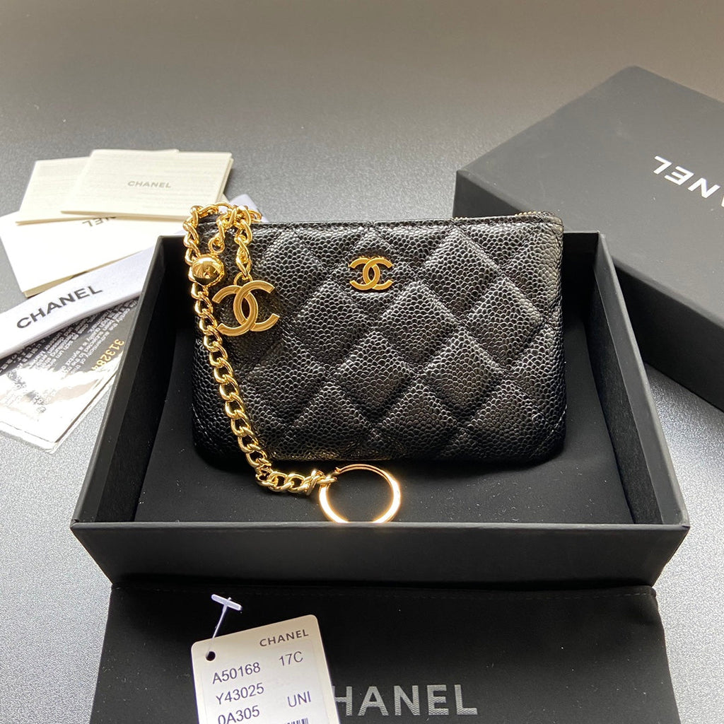 C*C A50168 Keyring Cardholder Black Caviar GHW