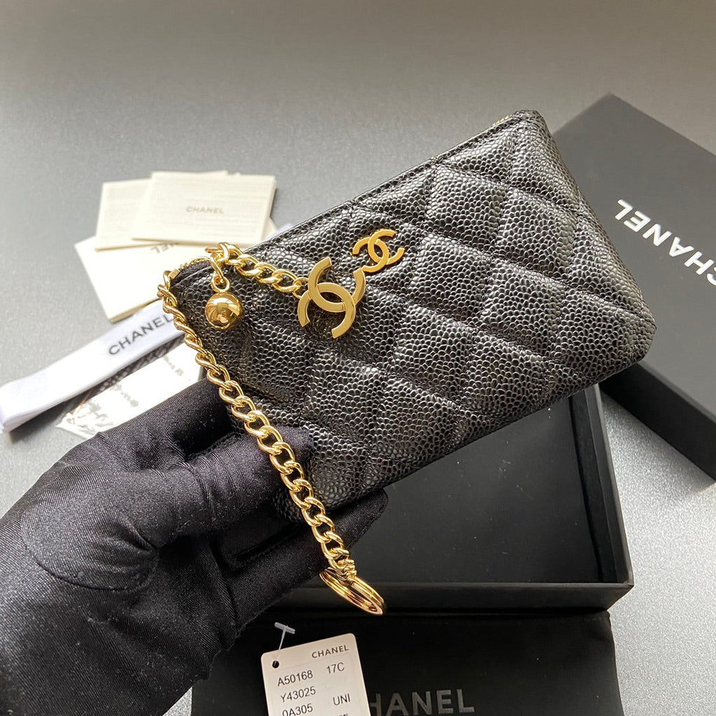 C*C A50168 Keyring Cardholder Black Caviar GHW