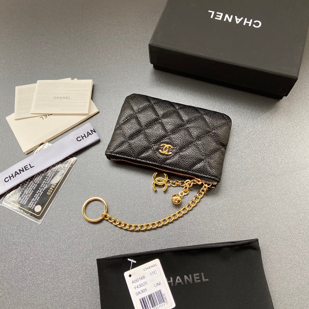 C*C A50168 Keyring Cardholder Black Caviar GHW