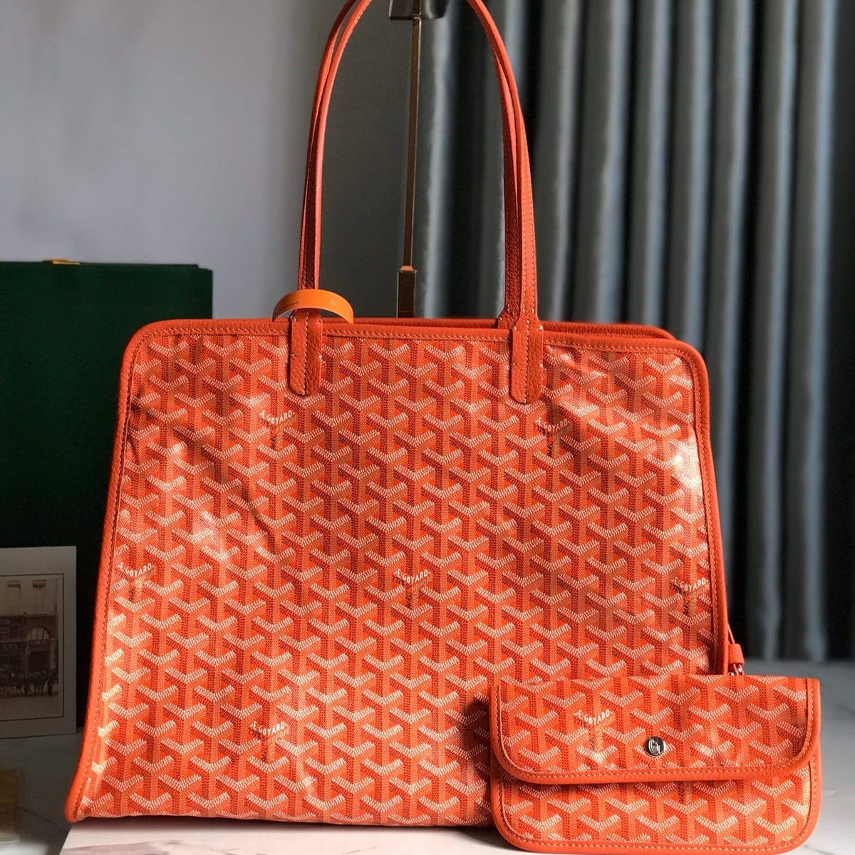 HARDY BAG G*yardine CANVAS TAURILLON LEATHER TRIM
