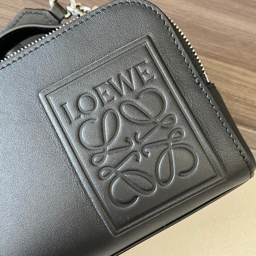 L*ew Mini Camera Black Leather Cross Body Bag