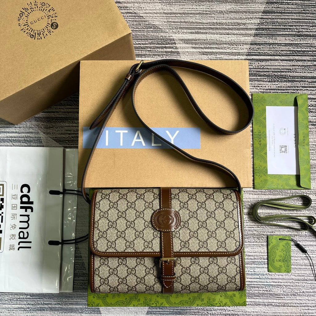 MESSENGER BAG CANVAS ANG CALFSKIN