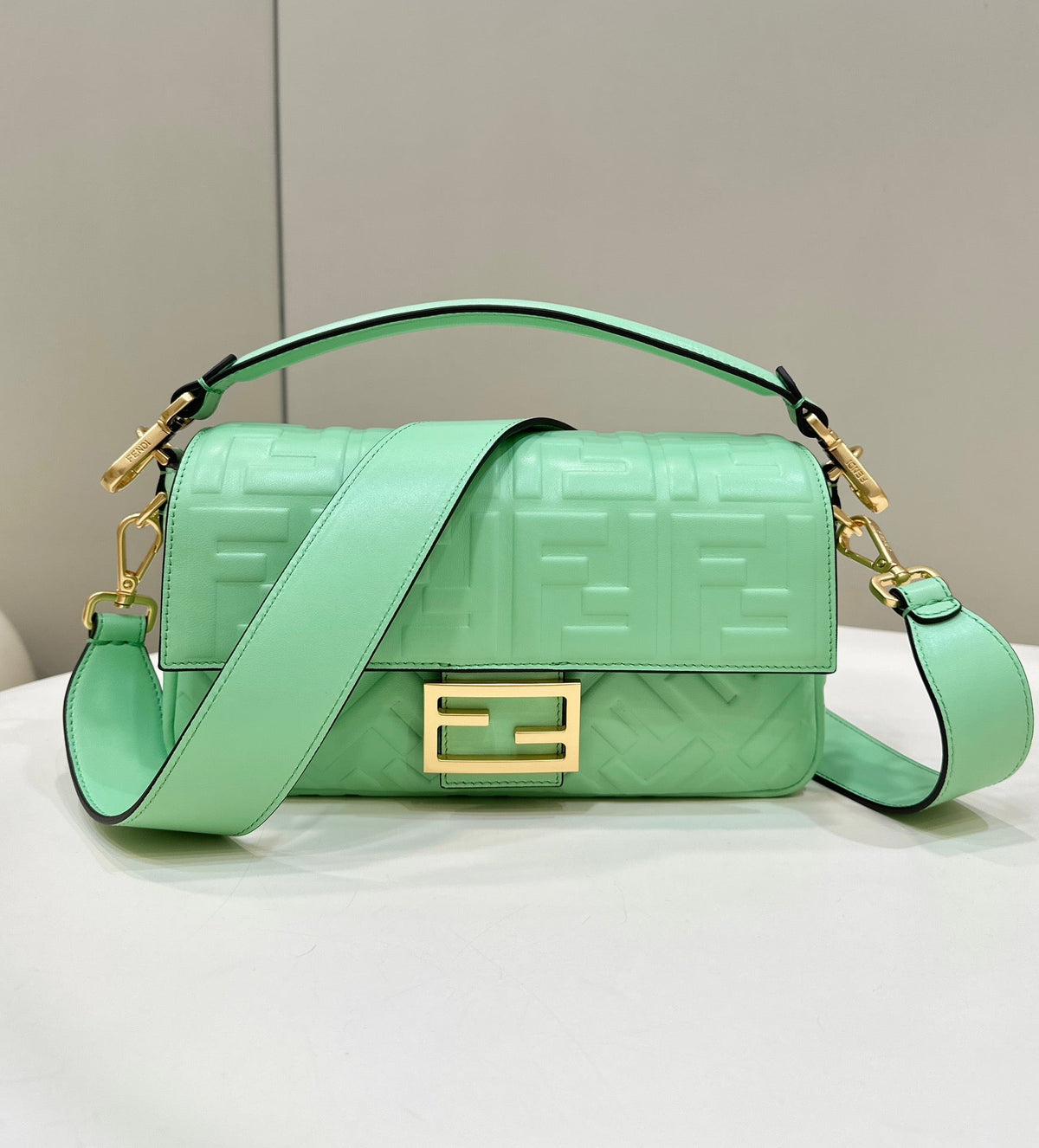 Baguette Lambskin Gold Hardware