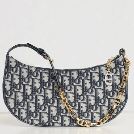 C*D LOUNGE 26 BAG IN BLUE OBLIQUE JACQUARD