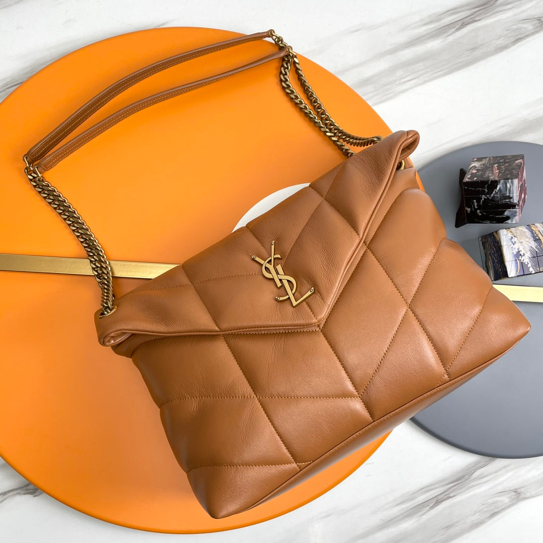 Y*S*L Loulou Puffer Bag Glossy Leather