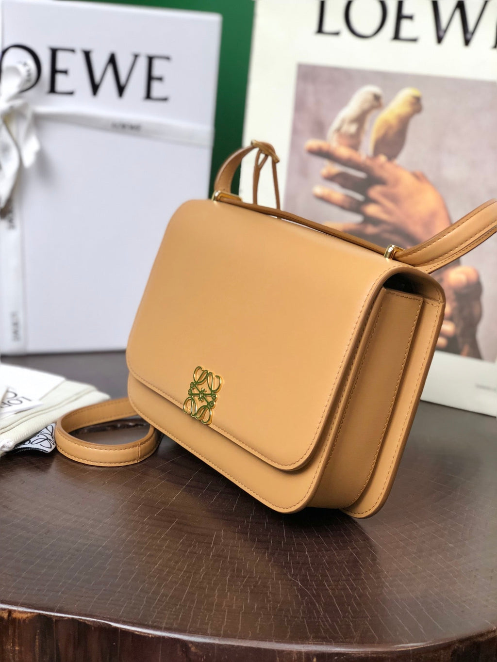 L*E G*ya BAG 23 IN COPPER BROWN CALFSKIN