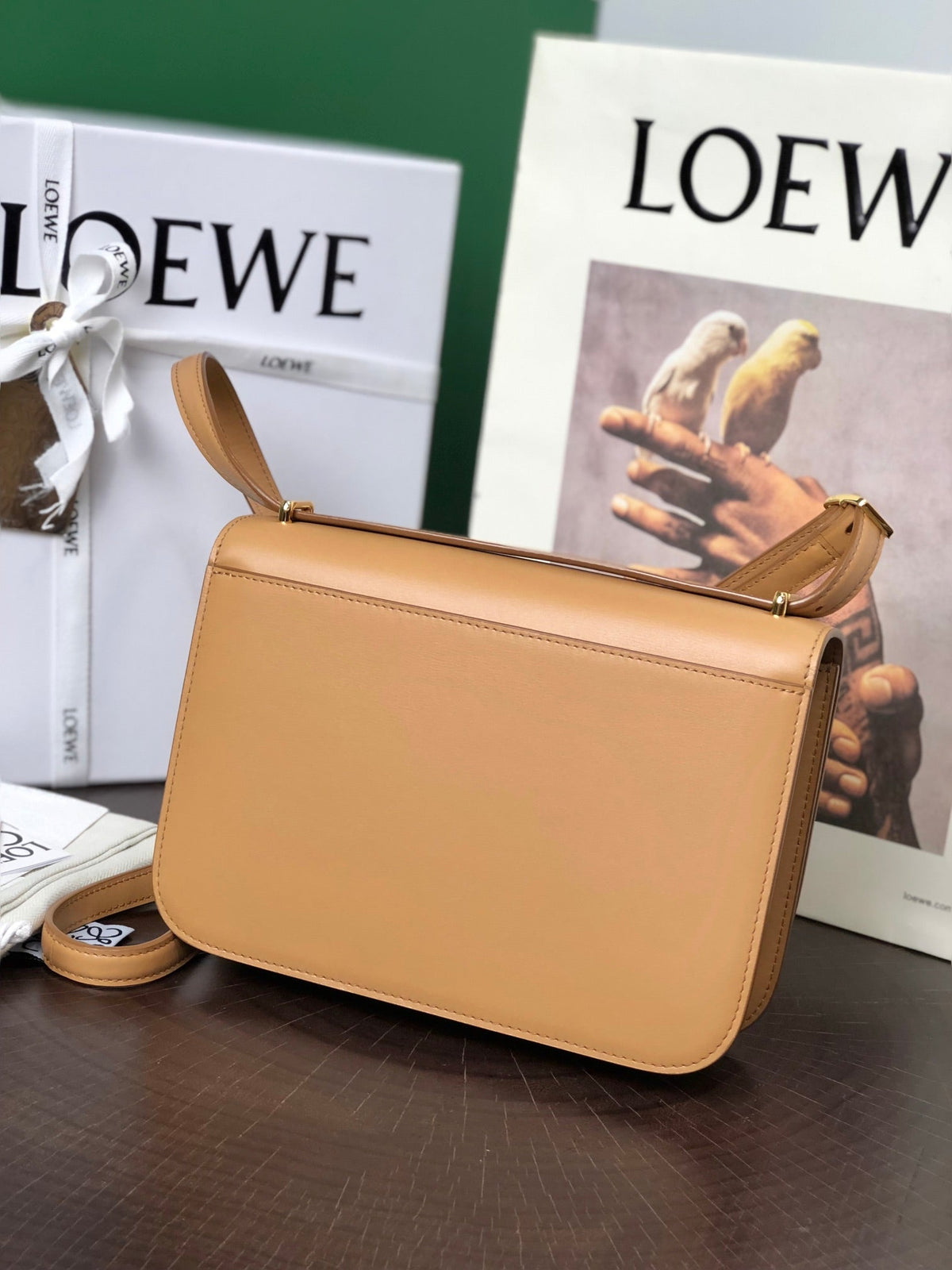L*E G*ya BAG 23 IN COPPER BROWN CALFSKIN