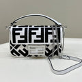 F*ndi BAGUETTE BAG CANVAS GOLD HARDWARE