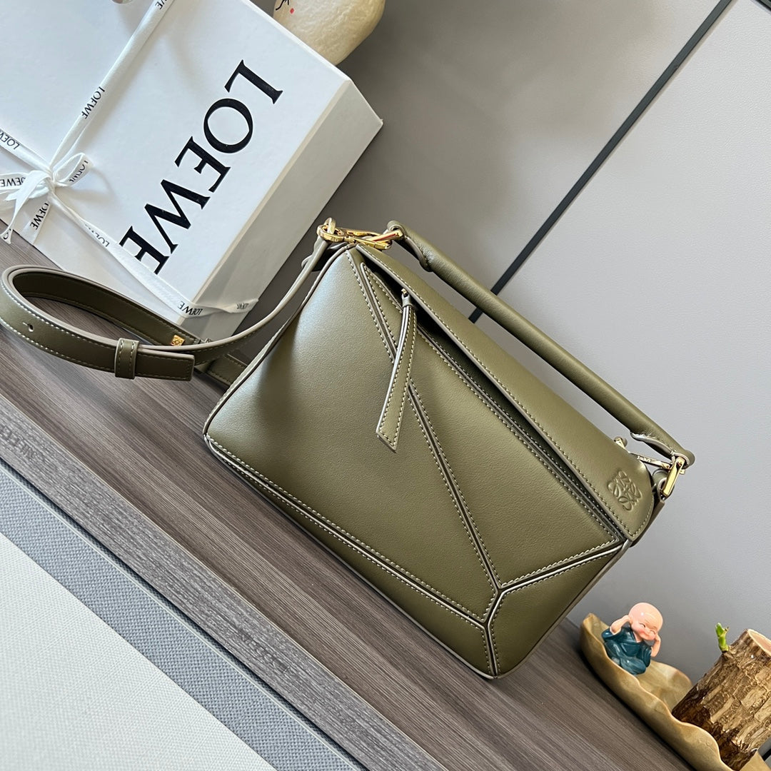 Puzzle bag soft grained calfskin