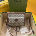 G*G CROSSBODY BAG TAG CANVAS CALFSKIN