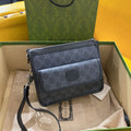 G*G SMALL 21 CROSSBODY BAG WITH TAG IN BLACK CANVAS